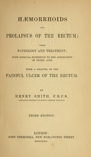 Cover of: Haemorrhoids and prolapsus of the rectum by Smith, Henry