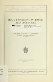 Cover of: Home processing of fruits and vegetables