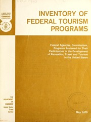 Cover of: Inventory of Federal tourism programs.