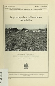 Cover of: Le pâturage dans l'alimentation des volailles