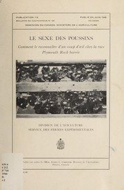 Le sexe des poussins by Canada. Division de l'aviculture