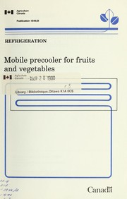 Cover of: Mobile precooler for fruits and vegetables