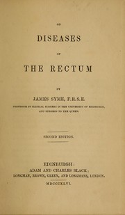 Cover of: On diseases of the rectum