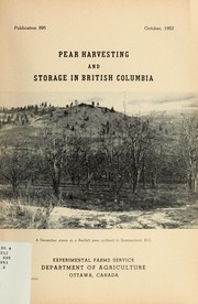 Pear harvesting and storage in British Columbia by D. V. Fisher