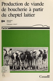 Cover of: Production de viande de boucherie à partir du cheptel laitier
