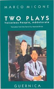 Cover of: Two plays: Voiceless people and Addolorata