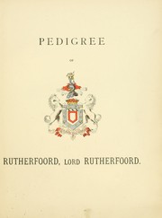 Cover of: The Rutherfurds of that Ilk, and their cadets by Rutherfurd, Family of of Rutherfurd