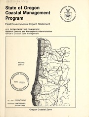 Cover of: State of Oregon coastal management program: final environmental impact statement