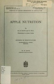 Cover of: Apple nutrition