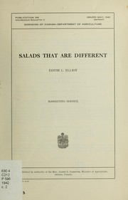 Cover of: Salads that are different: Edith L. Elliot