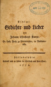 Cover of: Einige Gedichte und Lieder