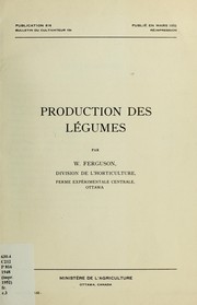 Cover of: Production des légumes