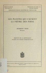 Cover of: Les plantes qui causent la fièvre des foins