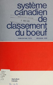 Cover of: Système canadien de classement du boeuf