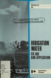 Cover of: Irrigation water | S. Dubetz