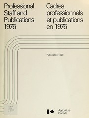 Cover of: Professional staff and publications, 1976 | 