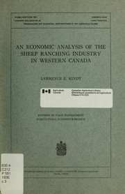 Cover of: An economic analysis of the sheep ranching industry in western Canada