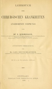 Cover of: Lehrbuch der chirurgischen Krankheiten angeborenen Ursprungs