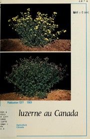 Cover of: La luzerne au Canada