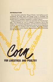 Cover of: CORN FOR LIVESTOCK AND POULTRY by Canada. Dept. of Agriculture
