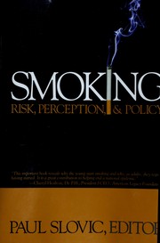 Cover of: Smoking by Paul Slovic, editor