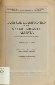 Cover of: Land use classification in the special areas of Alberta and in Rosenheim and Acadia Valley | A. Stewart