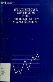 Cover of: Statistical methods for food quality management