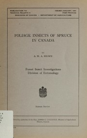 Cover of: Foliage insects of spruce in Canada