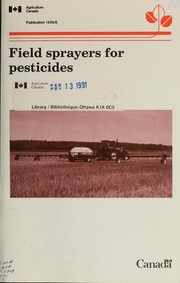 Cover of: Field sprayers for pesticides | 