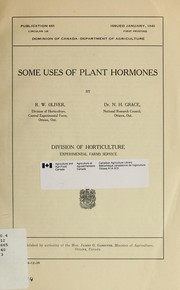Cover of: Some uses of plant hormones