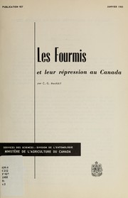 Cover of: Les fourmis et leur répression au Canada