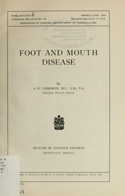 Cover of: Foot and mouth disease