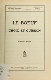 Cover of: Le boeuf: choix et cuisson