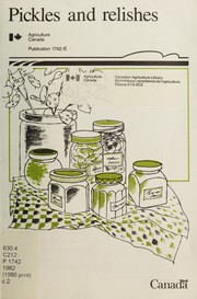 Cover of: Pickles and relishes