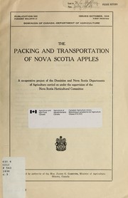 Cover of: The packing and transportation of Nova Scotia apples