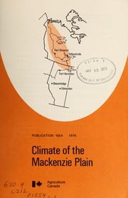 Cover of: Climate of the Mackenzie plain