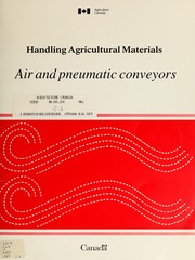 Manutention de produits agricoles by Canada. Agriculture Canada. Direction générale de la recherche.