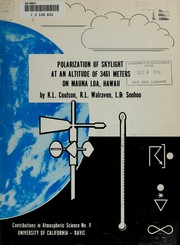 Cover of: Polarization of skylight at an altitude of 3416m (11200 ft) on Mauna Loa, Hawaii