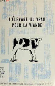 L'élevage du veau pour la viande by V. S. Logan