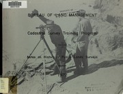 Cover of: Cadastral Survey Training Program by United States. Bureau of Land Management.