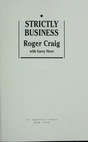 Cover of: Strictly business