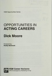 Cover of: Opportunities in Acting Careers