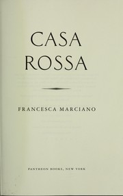 Cover of: Casa Rossa by Francesca Marciano
