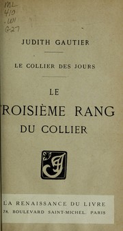 Cover of: Le collier des jours: souvenirs de ma vie