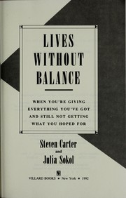 Cover of: Lives without balance by Steven Carter