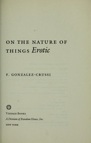 Cover of: On the nature of things erotic