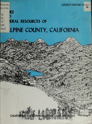 Cover of: Mines and mineral resources of Alpine County, California