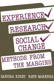 Cover of: Experience Research Social Change by S. Kirby