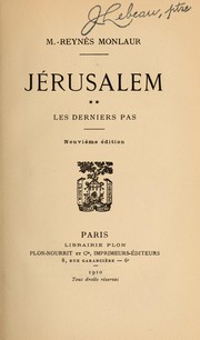 Front cover of Jérusalem by M. Reynès Monlaur