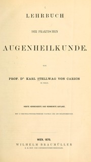Cover of: Lehrbuch der praktischen augenheilkunde